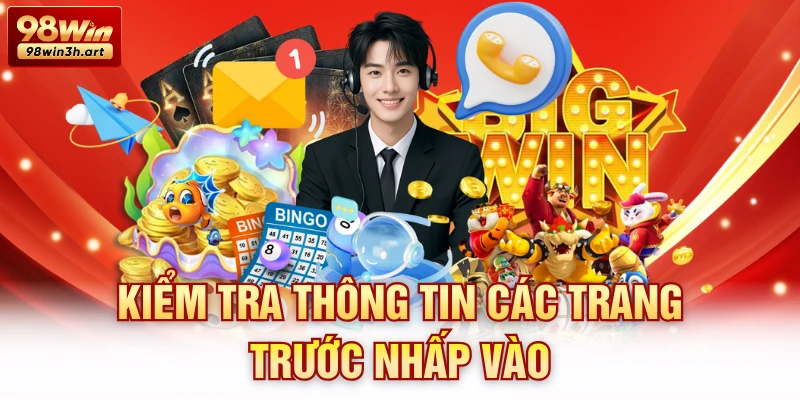 Kiểm tra thông tin các trang trước nhấp vào